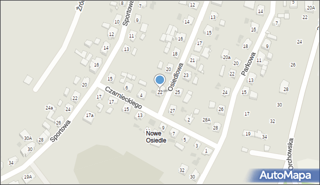 Trzemeszno, Osiedlowa, 22, mapa Trzemeszno