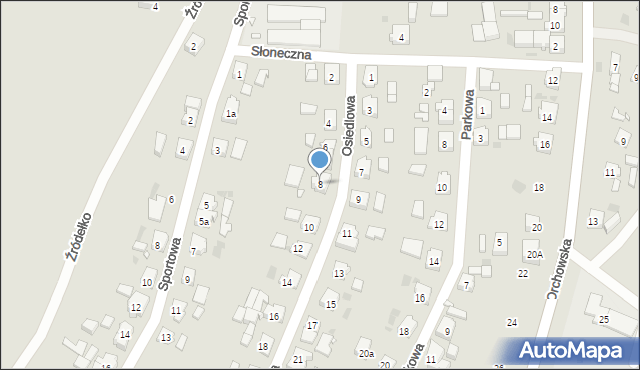 Trzemeszno, Osiedlowa, 8, mapa Trzemeszno