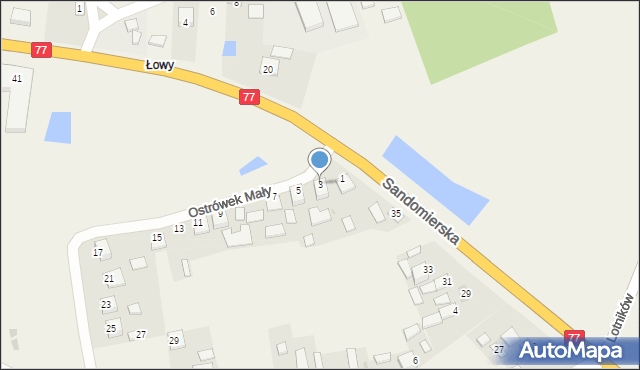 Turbia, Ostrówek Mały, 3, mapa Turbia