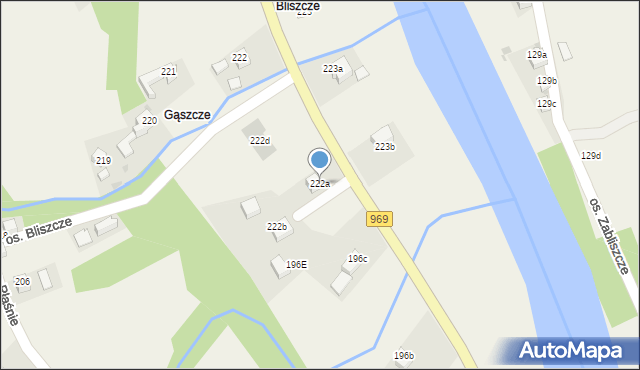 Tylmanowa, Osiedle Bliszcze, 222a, mapa Tylmanowa