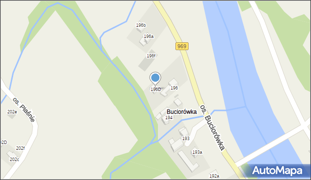 Tylmanowa, Osiedle Buciorówka, 196D, mapa Tylmanowa