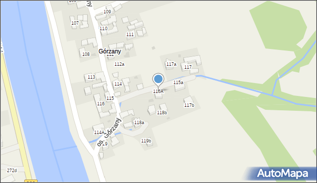 Tylmanowa, Osiedle Górzany, 116A, mapa Tylmanowa