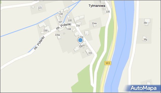 Tylmanowa, Osiedle Hardopadły, 326, mapa Tylmanowa