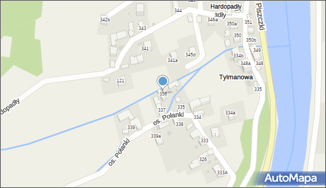 Tylmanowa, Osiedle Hardopadły, 336, mapa Tylmanowa