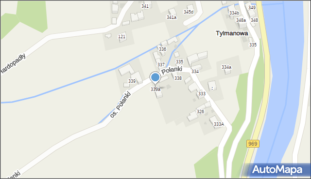 Tylmanowa, Osiedle Hardopadły, 339a, mapa Tylmanowa