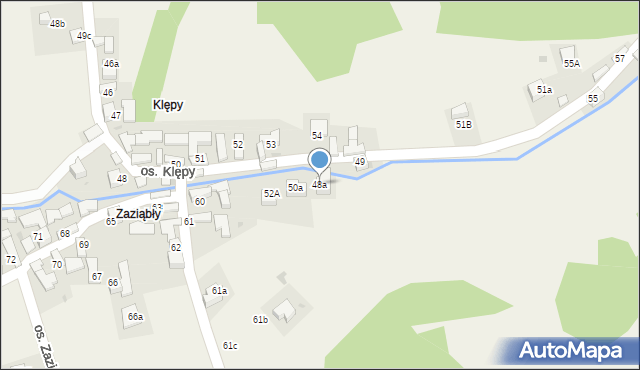 Tylmanowa, Osiedle Klępy, 48a, mapa Tylmanowa