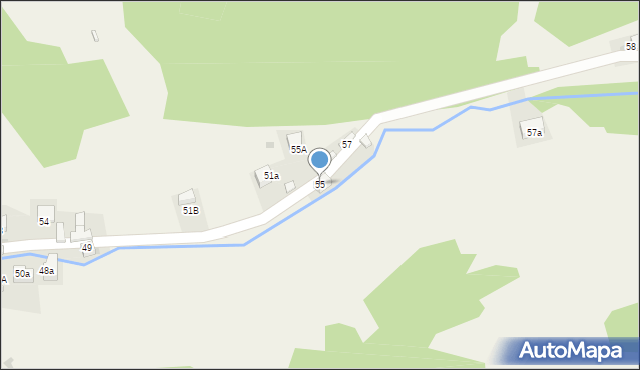 Tylmanowa, Osiedle Klępy, 55, mapa Tylmanowa