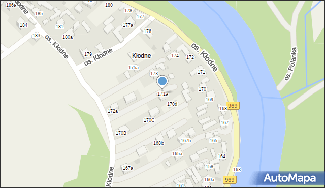 Tylmanowa, Osiedle Kłodne, 171a, mapa Tylmanowa