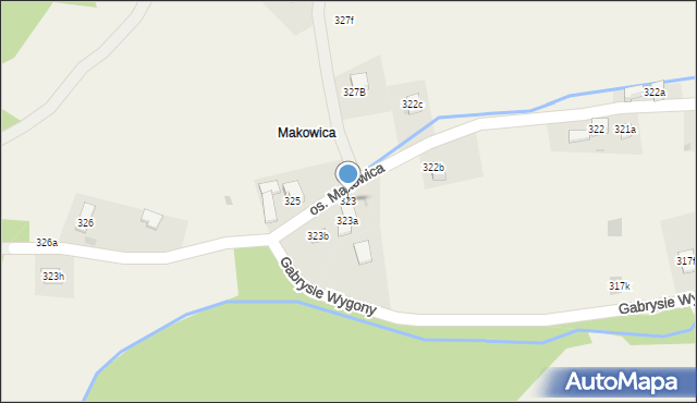 Tylmanowa, Osiedle Makowica, 323, mapa Tylmanowa