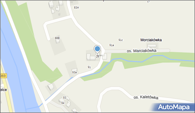 Tylmanowa, Osiedle Marciakówka, 28, mapa Tylmanowa