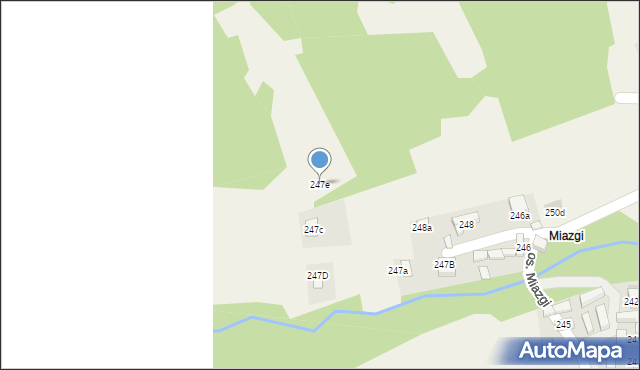 Tylmanowa, Osiedle Miazgi, 247e, mapa Tylmanowa