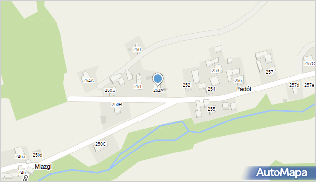 Tylmanowa, Osiedle Padół, 252A, mapa Tylmanowa