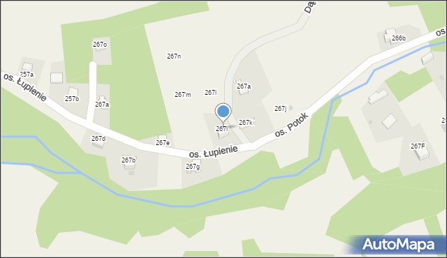 Tylmanowa, Osiedle Potok, 267i, mapa Tylmanowa