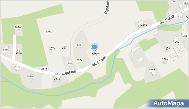 Tylmanowa, Osiedle Potok, 267j, mapa Tylmanowa