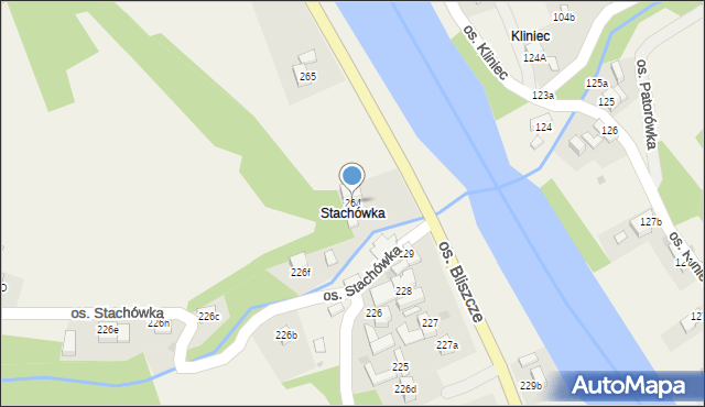 Tylmanowa, Osiedle Stachówka, 264, mapa Tylmanowa