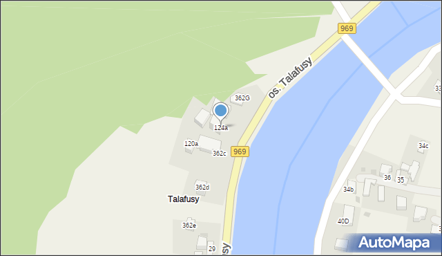 Tylmanowa, Osiedle Talafusy, 124a, mapa Tylmanowa