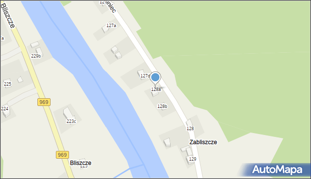 Tylmanowa, Osiedle Zabliszcze, 128a, mapa Tylmanowa