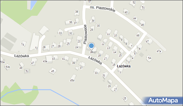 Wadowice, Osiedle Piastowskie, 19, mapa Wadowice