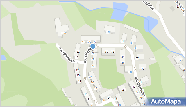 Wałbrzych, Osiedle Górnicze, 28, mapa Wałbrzycha