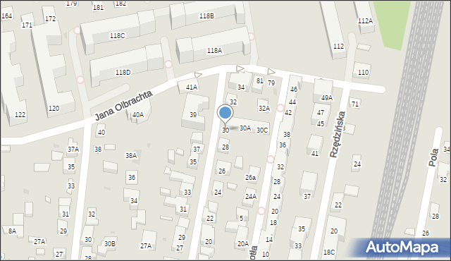 Warszawa, Oświatowa, 30, mapa Warszawy