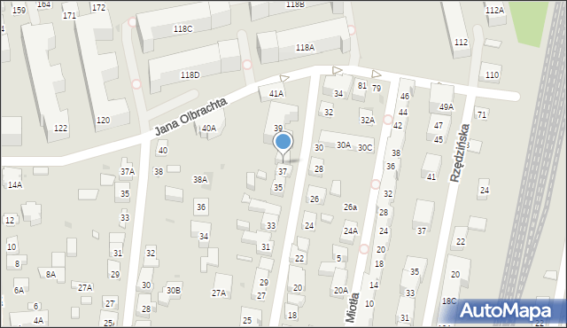 Warszawa, Oświatowa, 37A, mapa Warszawy