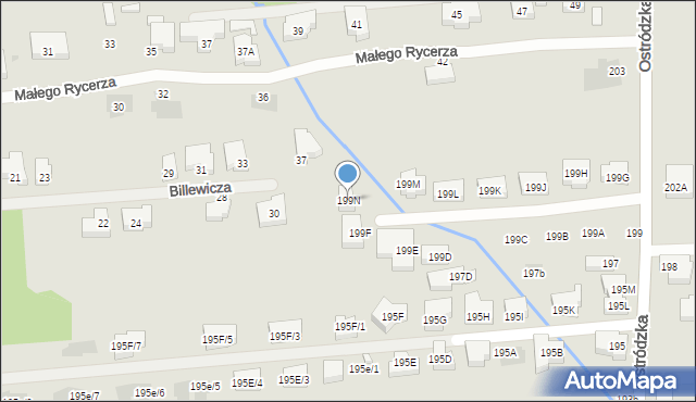 Warszawa, Ostródzka, 199N, mapa Warszawy