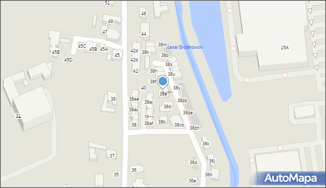 Warszawa, Ostródzka, 38e, mapa Warszawy