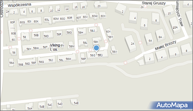 Warszawa, Ostródzka, 56T, mapa Warszawy