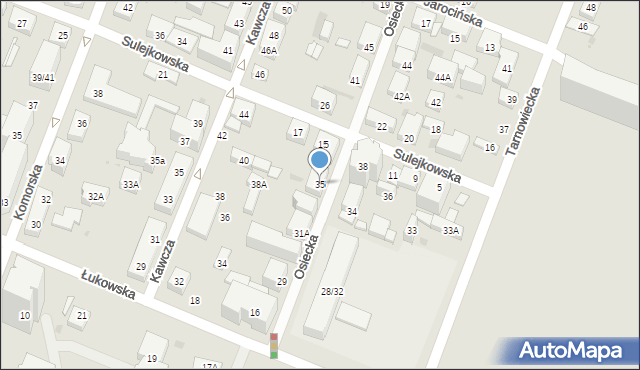 Warszawa, Osiecka, 35, mapa Warszawy