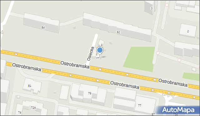 Warszawa, Ostrobramska, 64A, mapa Warszawy