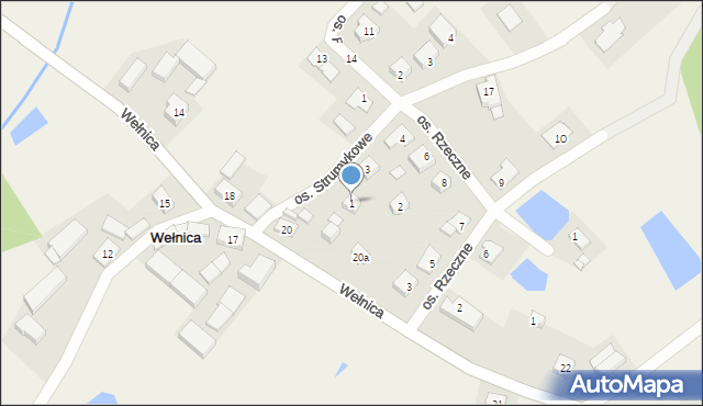 Wełnica, Osiedle Strumykowe, 1, mapa Wełnica