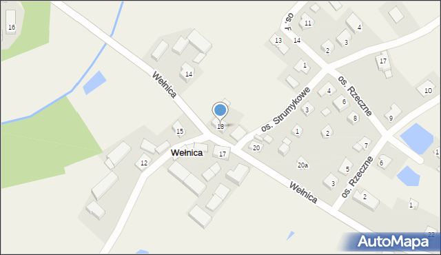 Wełnica, Osiedle Wodniaków, 18, mapa Wełnica