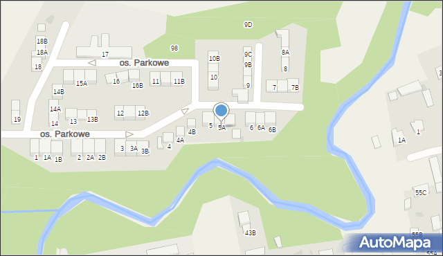 Wiązowna, Osiedle Parkowe, 5A, mapa Wiązowna