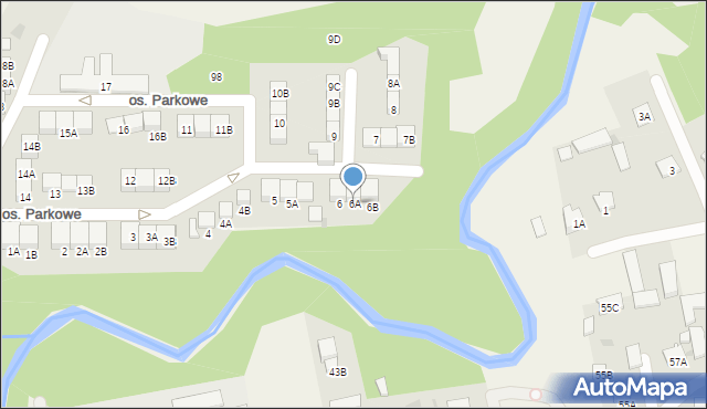 Wiązowna, Osiedle Parkowe, 6A, mapa Wiązowna