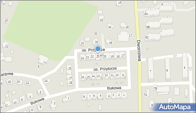 Wieleń, Osiedle Przytorze, 21, mapa Wieleń