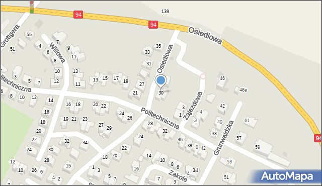Wieliczka, Osiedlowa, 30, mapa Wieliczka