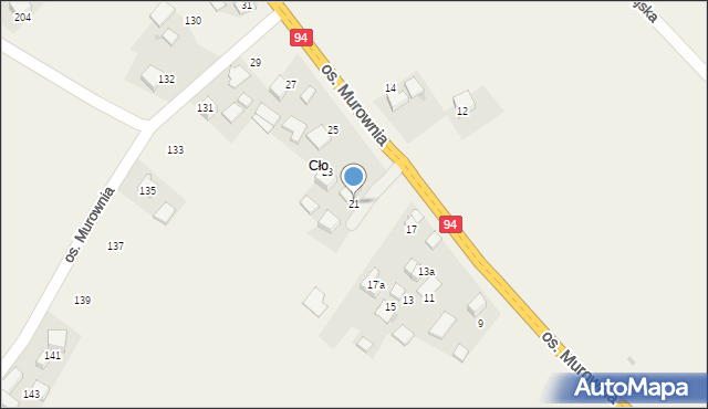 Wierzchowie, Osiedle Murownia, 21, mapa Wierzchowie