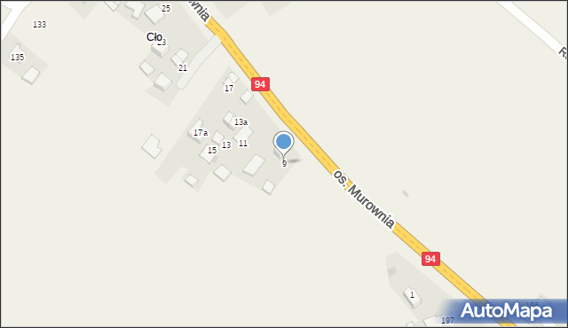 Wierzchowie, Osiedle Murownia, 9, mapa Wierzchowie