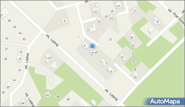 Wierzyce, Osiedle Pod Sosnami, 5, mapa Wierzyce