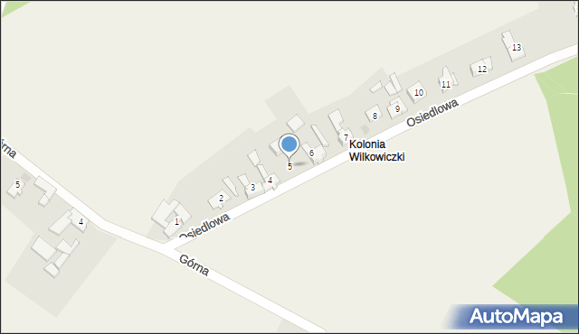 Wilkowiczki, Osiedlowa, 5, mapa Wilkowiczki