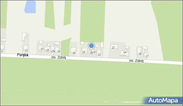 Wilkowyja, Osiedle Zdrój, 20, mapa Wilkowyja