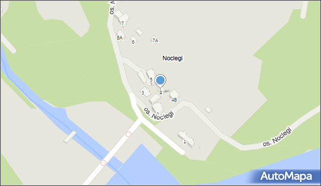 Wisła, Osiedle Noclegi, 4, mapa Wisła