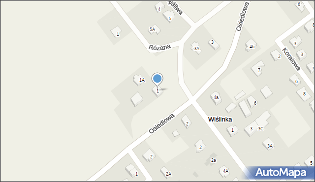 Wiślinka, Osiedlowa, 1, mapa Wiślinka