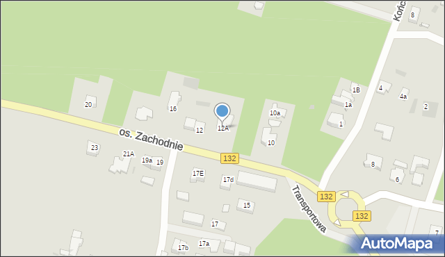 Witnica, Osiedle Zachodnie, 12A, mapa Witnica