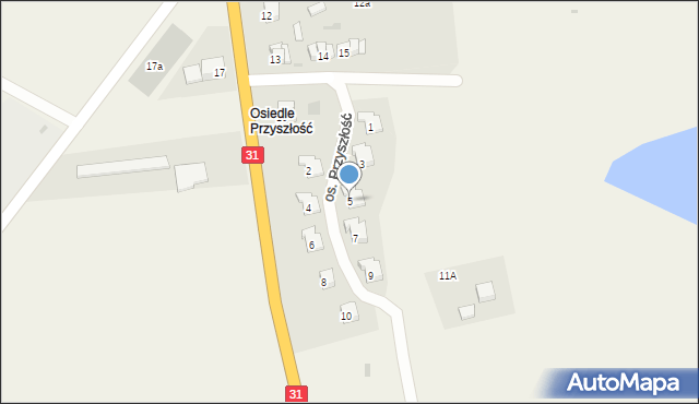 Witnica, Osiedle Przyszłość, 5, mapa Witnica