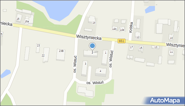 Wiżajny, Osiedle Wistuć, 2, mapa Wiżajny