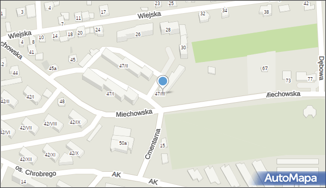 Wolbrom, Osiedle Króla Bolesława Chrobrego, 47/III, mapa Wolbrom
