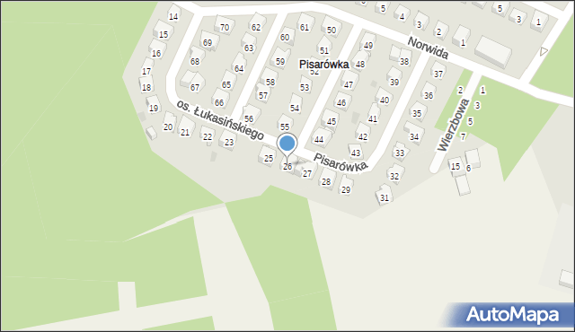 Wolbrom, Osiedle Łukasińskiego, 26, mapa Wolbrom