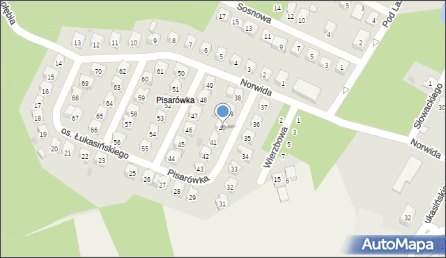 Wolbrom, Osiedle Łukasińskiego, 40, mapa Wolbrom