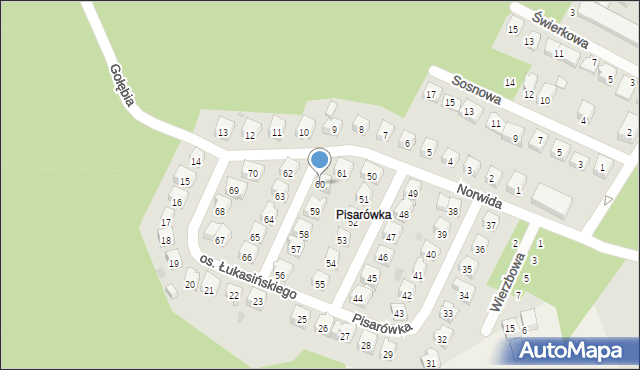 Wolbrom, Osiedle Łukasińskiego, 60, mapa Wolbrom